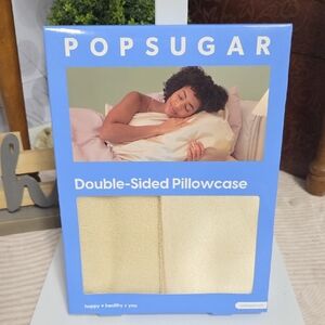 POPSUGAR Double-Sided Pillowcase - Cream and Tan